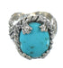 Authentic Sterling Silver And Turquoise Ring Size 5-1/2 RX62027